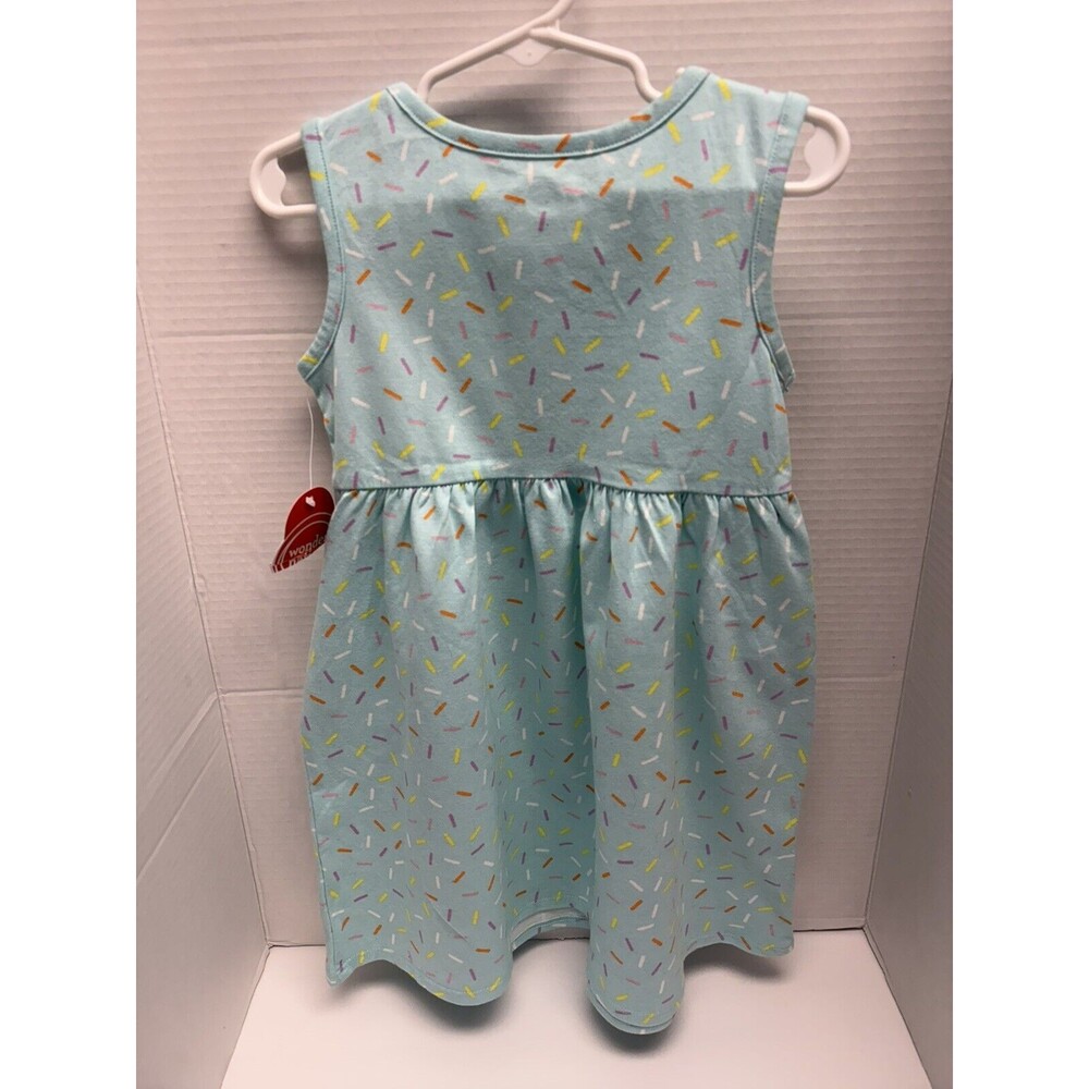 One Nation Sleeveless Summer  Sundress, Size 4T Light Green With Design New